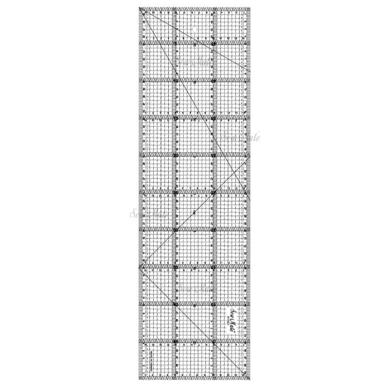 Quilting Ruler (Metric Version) , 15x50cm, Black,Donwei