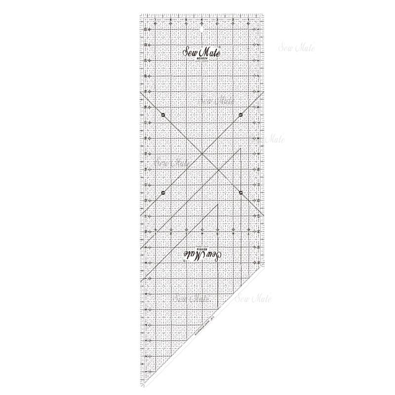 Quilting Ruler (Imperial Version), 8"x24", Black,Donwei
