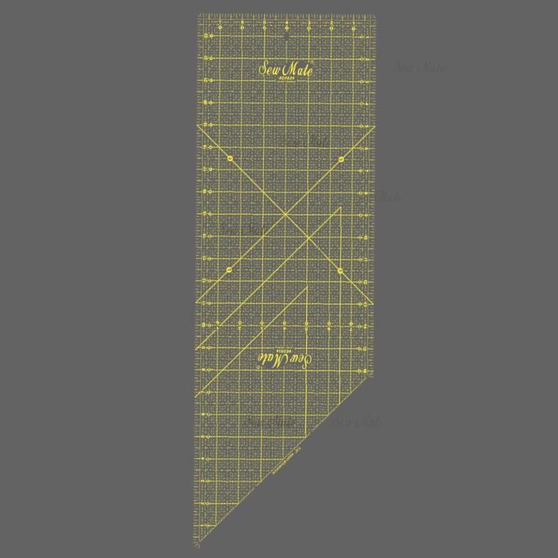 Quilting Ruler (Imperial Version), 8"x24", Yellow,Donwei