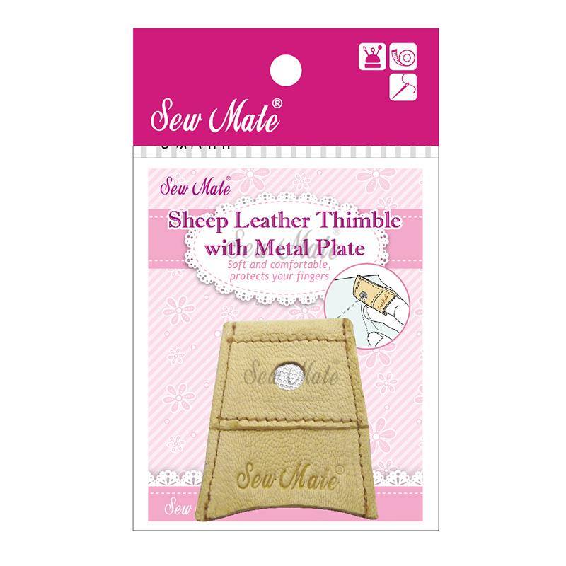Sheep Leather Thimble with Metal Plate,Donwei