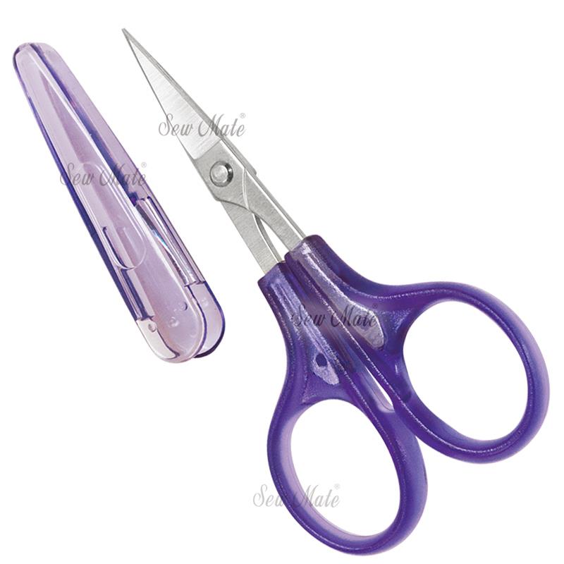 Creechwa Purple Red Acrylic Scissors, Stainless Steel Craft