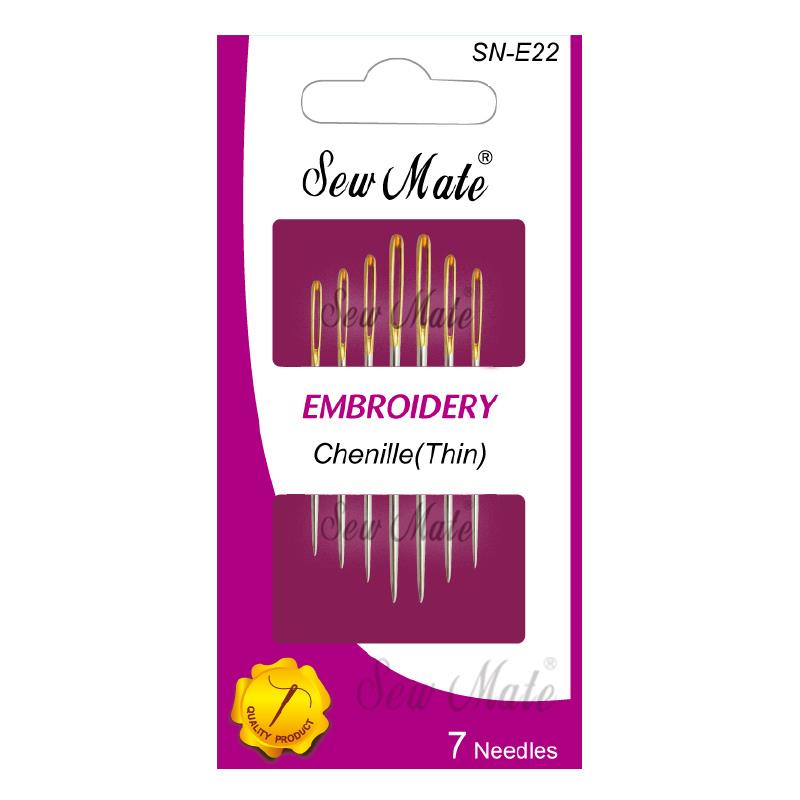 Embroidery Needles-Chenille(Thin), Sharp Tip,Donwei