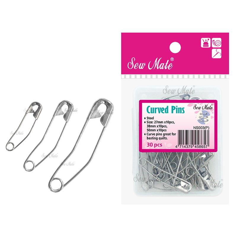  30 Curved Pins (Assorted Sizes),Donwei